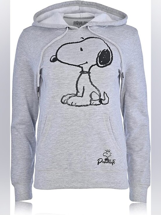 Peanuts Tops - Women's Peanuts Heather Gray Hoodie Size M